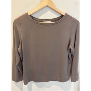 Tommy Bahama Boatneck Taupe 3/4 Sleeve T-shirt Size XS